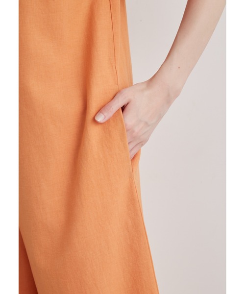 emmi(エミ)の「【emmi atelier】リネン混オールインワン(つなぎ/オールインワン・レディース・アイボリー/オレンジ・0/1)」の16枚目の写真