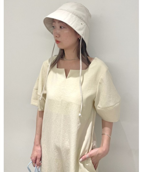 emmi(エミ)の「【emmi atelier】リネン混オールインワン(つなぎ/オールインワン・レディース・アイボリー/オレンジ・0/1)」の19枚目の写真