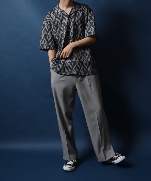 ANPAS(アンパス)の「Total Pattern Print Oversized Open Collar Shirt/総柄 オーバーサイズ オープンカラーシャツ(シャツ/ブラウス・メンズ・オレンジ系その他/ブラウン系その他2/ブルー系その他2/ブラック系その他/ブラウン系その他/ベージュ系その他/グリーン系その他/ブルー系その他・M/L/LL)」の17枚目の写真