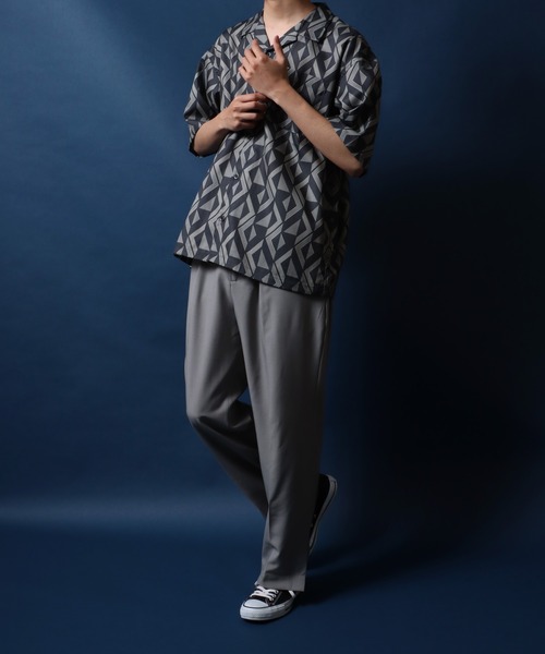 ANPAS(アンパス)の「Total Pattern Print Oversized Open Collar Shirt/総柄 オーバーサイズ オープンカラーシャツ(シャツ/ブラウス・メンズ・オレンジ系その他/ブラウン系その他2/ブルー系その他2/ブラック系その他/ブラウン系その他/ベージュ系その他/グリーン系その他/ブルー系その他・M/L/LL)」の16枚目の写真