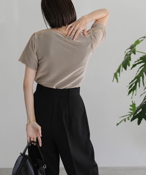 select MOCA（セレクトモカ）の「タックプリーツハーフスリーブトップス（Tシャツ/カットソー・レディース・ベージュ系その他/アイボリー/カーキ・FREE）」の11枚目の写真