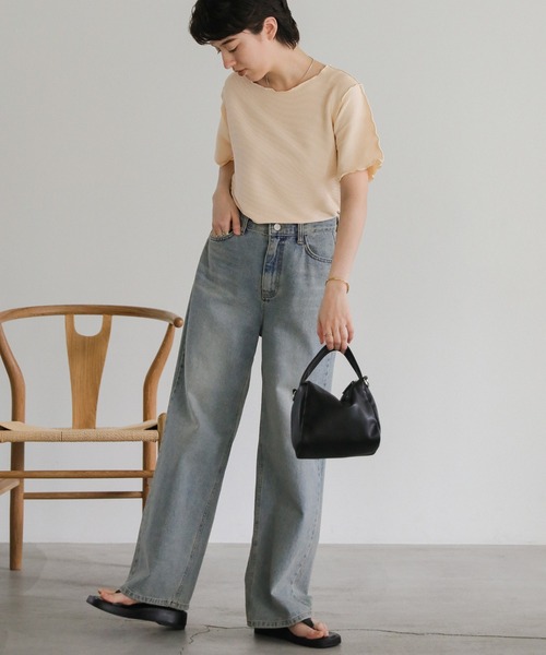 select MOCA（セレクトモカ）の「タックプリーツハーフスリーブトップス（Tシャツ/カットソー・レディース・ベージュ系その他/アイボリー/カーキ・FREE）」の5枚目の写真