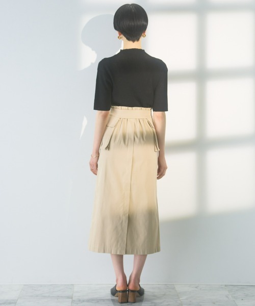 DRWCYS（ドロシーズ）の「ショルダーカットシアーリブニット  shoulder cut sheer rib knit（ニット/セーター・レディース・ライトグリーン/ブラック/ベージュ・FREE）」の13枚目の写真