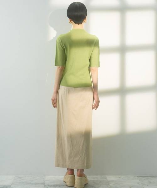 DRWCYS（ドロシーズ）の「ショルダーカットシアーリブニット  shoulder cut sheer rib knit（ニット/セーター・レディース・ライトグリーン/ブラック/ベージュ・FREE）」の16枚目の写真