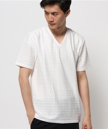 AZUL by moussy | タック天竺Vネック半袖PO②(Tシャツ/カットソー)