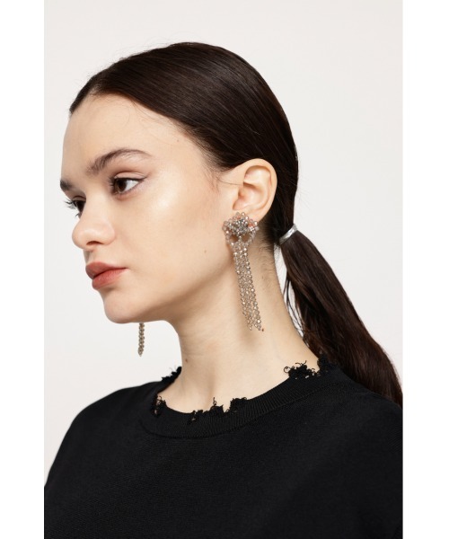 SLY（スライ）の「BEADS EARRING ビーズ イヤリング（イヤリング・レディース・シルバー/グリーン・FREE）」の2枚目の写真