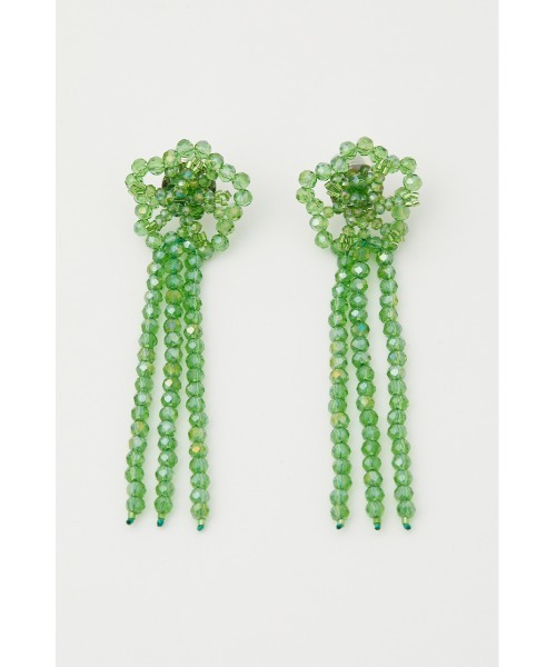 SLY（スライ）の「BEADS EARRING ビーズ イヤリング（イヤリング・レディース・シルバー/グリーン・FREE）」の10枚目の写真