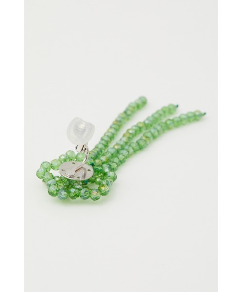 SLY（スライ）の「BEADS EARRING ビーズ イヤリング（イヤリング・レディース・シルバー/グリーン・FREE）」の3枚目の写真