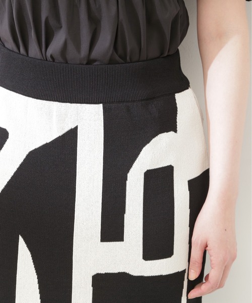 N.(N. Natural Beauty Basic)(エヌエヌナチュラルビューティーベーシック)の「◆ジオメトリックパターンジャガードスカート(スカート・レディース・ブラック/キャメル・MEDIUM)」の17枚目の写真