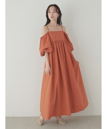 Stylevoice for xxx（スタイルヴォイスフォー）の「オフショルボリュームスリーブワンピース（ワンピース）」