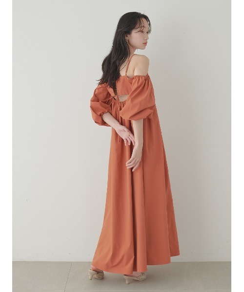 スタイリング　ボリュームスリーブワンピース Stylevoice for xxx（スタイルヴォイスフォー）の「オフショル