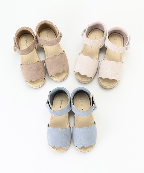 petit main（プティマイン）の「スカラップサンダル（サンダル・キッズ・ライトピンク/ベージュ/ブルー・14cm/15cm/16cm/17cm/18cm/19cm）」の14枚目の写真