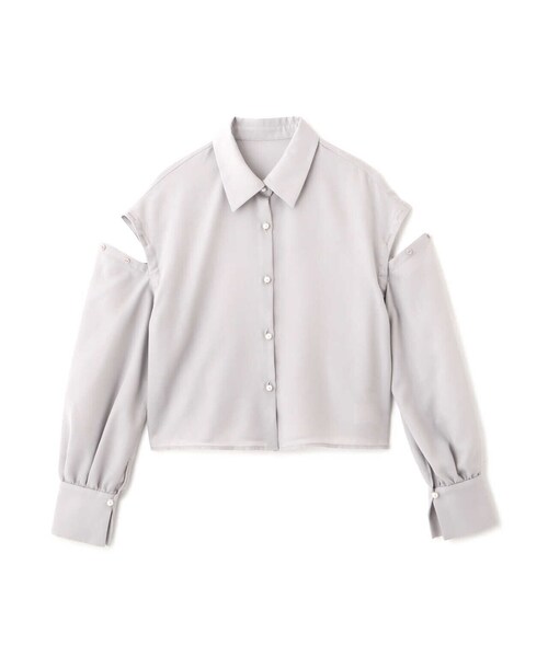 PROPORTION BODY DRESSING（プロポーションボディドレッシング）の「オープンショルダーショートブラウス / 1213110900（シャツ/ブラウス・レディース・ホワイト/ダークグレー/グレー・FREE）」の16枚目の写真