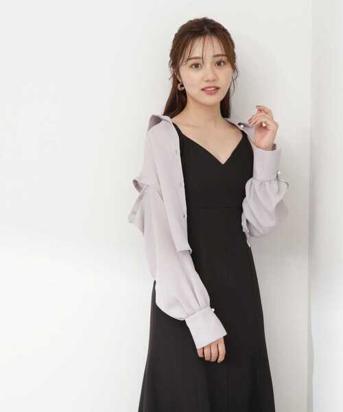 PROPORTION BODY DRESSING（プロポーションボディドレッシング）の「オープンショルダーショートブラウス / 1213110900（シャツ/ブラウス・レディース・ホワイト/ダークグレー/グレー・FREE）」の18枚目の写真