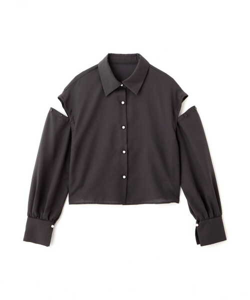 PROPORTION BODY DRESSING（プロポーションボディドレッシング）の「オープンショルダーショートブラウス / 1213110900（シャツ/ブラウス・レディース・ホワイト/ダークグレー/グレー・FREE）」の6枚目の写真