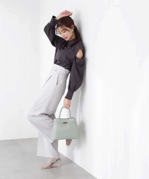 PROPORTION BODY DRESSING（プロポーションボディドレッシング）の「オープンショルダーショートブラウス / 1213110900（シャツ/ブラウス・レディース・ホワイト/ダークグレー/グレー・FREE）」の13枚目の写真