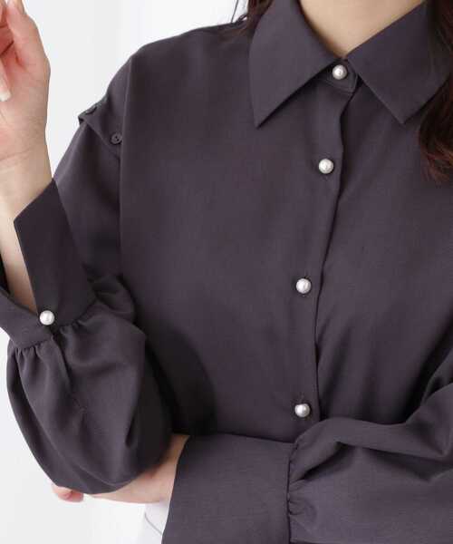 PROPORTION BODY DRESSING（プロポーションボディドレッシング）の「オープンショルダーショートブラウス / 1213110900（シャツ/ブラウス・レディース・ホワイト/ダークグレー/グレー・FREE）」の15枚目の写真