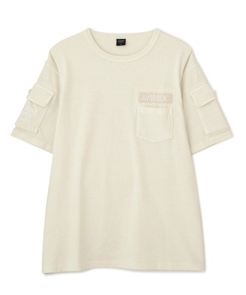 AVIREX(アヴィレックス)の「《WEB&DEPOT限定》GARMENT DYE FATIGUE T-SHIRT / ガーメント ダイ ファティーグ Tシャツ / AVIREX / アヴィレックス(Tシャツ/カットソー・メンズ・オフホワイト/ブラック/オリーブ/オレンジ・MEDIUM/LARGE/X-LARGE/XX-LARGE)」の2枚目の写真