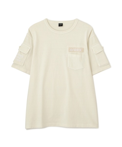 AVIREX(アヴィレックス)の「《WEB&DEPOT限定》GARMENT DYE FATIGUE T-SHIRT / ガーメント ダイ ファティーグ Tシャツ / AVIREX / アヴィレックス(Tシャツ/カットソー・メンズ・オフホワイト/ブラック/オリーブ/オレンジ・MEDIUM/LARGE/X-LARGE/XX-LARGE)」の7枚目の写真