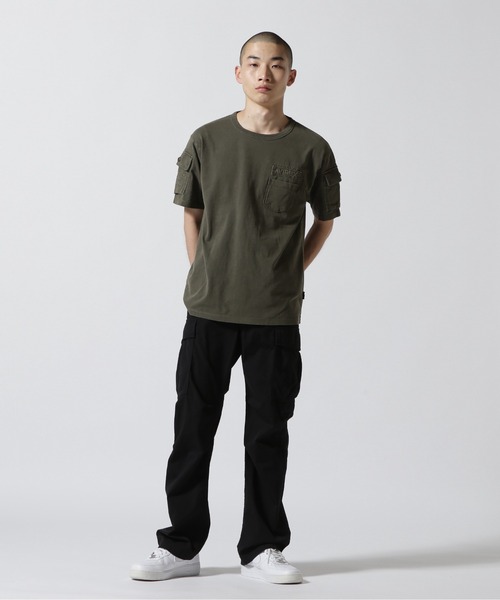 AVIREX(アヴィレックス)の「《WEB&DEPOT限定》GARMENT DYE FATIGUE T-SHIRT / ガーメント ダイ ファティーグ Tシャツ / AVIREX / アヴィレックス(Tシャツ/カットソー・メンズ・オフホワイト/ブラック/オリーブ/オレンジ・MEDIUM/LARGE/X-LARGE/XX-LARGE)」の18枚目の写真