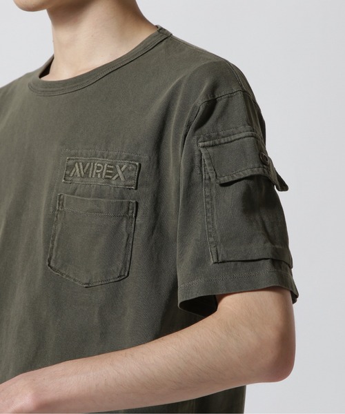 AVIREX(アヴィレックス)の「《WEB&DEPOT限定》GARMENT DYE FATIGUE T-SHIRT / ガーメント ダイ ファティーグ Tシャツ / AVIREX / アヴィレックス(Tシャツ/カットソー・メンズ・オフホワイト/ブラック/オリーブ/オレンジ・MEDIUM/LARGE/X-LARGE/XX-LARGE)」の22枚目の写真