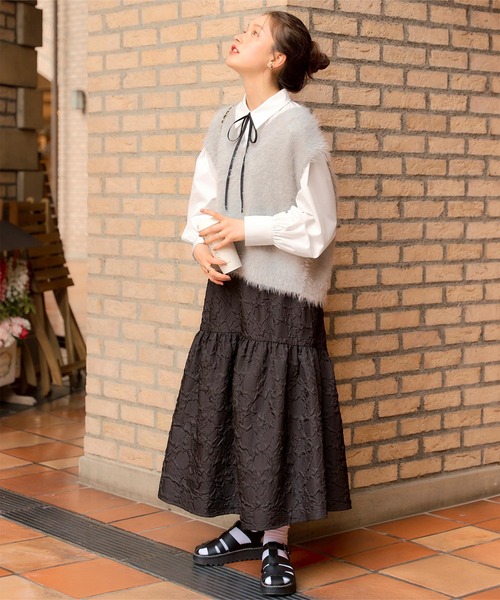 titivate(ティティベイト)の「ボウタイ付きシャツ(シャツ/ブラウス・レディース・ブルー/オフホワイト/ラベンダー・S/M)」の7枚目の写真