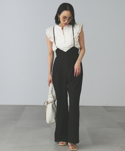 FREE'S MART（フリーズマート）の「◆ダブルフリルフレンチスリーブブラウス（シャツ/ブラウス・レディース・ワンウォッシュ/ホワイト/パープル・FREE）」の20枚目の写真