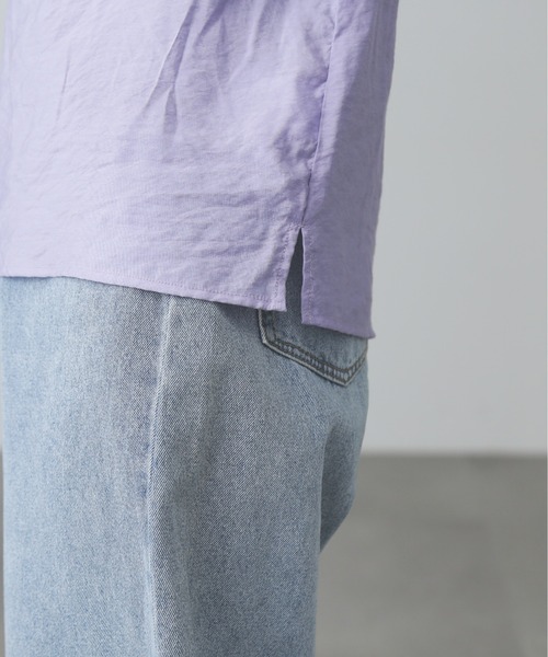 FREE'S MART（フリーズマート）の「◆ダブルフリルフレンチスリーブブラウス（シャツ/ブラウス・レディース・ワンウォッシュ/ホワイト/パープル・FREE）」の10枚目の写真