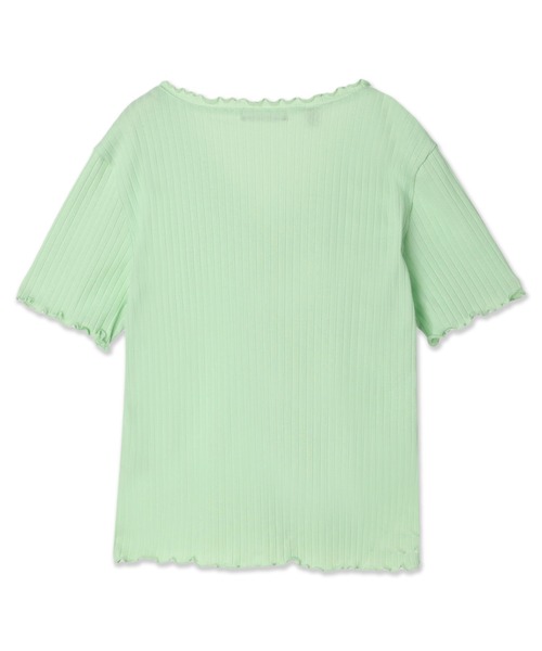 Guess（ゲス）の「Mini Triangle Knit Shirt（Tシャツ/カットソー・レディース・ミント/ブラック/ホワイト・X-SMALL/SMALL）」の6枚目の写真