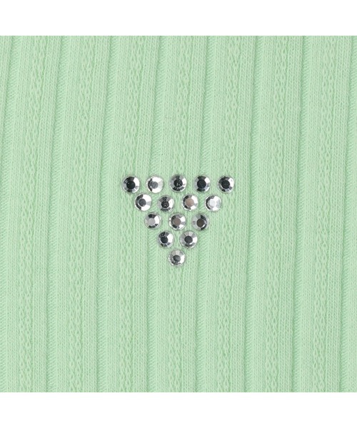 Guess（ゲス）の「Mini Triangle Knit Shirt（Tシャツ/カットソー・レディース・ミント/ブラック/ホワイト・X-SMALL/SMALL）」の8枚目の写真