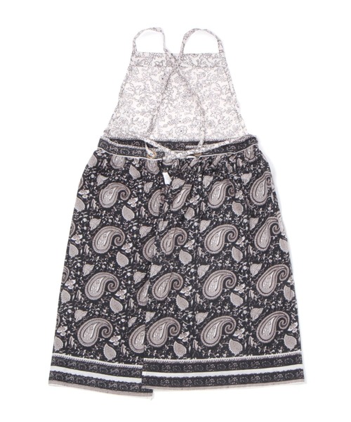 studio CLIP（スタディオクリップ）の「【daily CLIP】ブロックプリントギャザーエプロン（エプロン・レディース・ブルー/イエロー/ブラック/グリーン・FREE）」の9枚目の写真