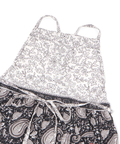 studio CLIP（スタディオクリップ）の「【daily CLIP】ブロックプリントギャザーエプロン（エプロン・レディース・ブルー/イエロー/ブラック/グリーン・FREE）」の5枚目の写真