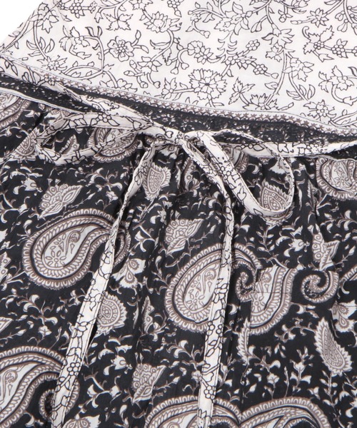 studio CLIP（スタディオクリップ）の「【daily CLIP】ブロックプリントギャザーエプロン（エプロン・レディース・ブルー/イエロー/ブラック/グリーン・FREE）」の16枚目の写真