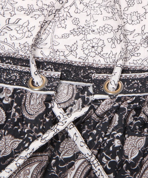 studio CLIP（スタディオクリップ）の「【daily CLIP】ブロックプリントギャザーエプロン（エプロン・レディース・ブルー/イエロー/ブラック/グリーン・FREE）」の11枚目の写真