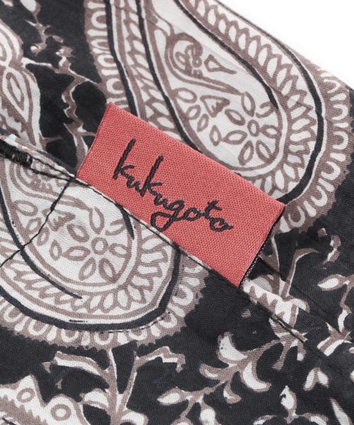 studio CLIP（スタディオクリップ）の「【daily CLIP】ブロックプリントギャザーエプロン（エプロン・レディース・ブルー/イエロー/ブラック/グリーン・FREE）」の13枚目の写真