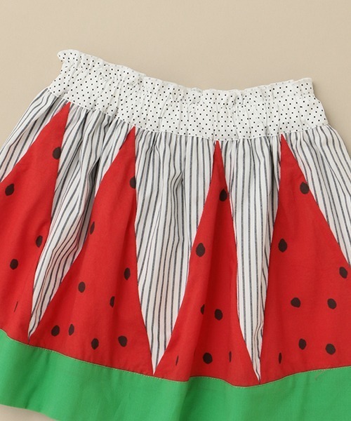 baby cheer(ベイビーチアー)の「スイカスカート(スカート・キッズ・レッド・80-90cm/100cm/110cm/120cm)」の4枚目の写真