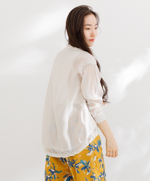 新品　ディニテコリエ　シアーブルゾン　メッシュ切り替え　ベージュ　春夏 KATHARINE ROSS（キャサリンロス）の「【DigniteCollier