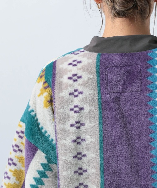 BAYFLOW（ベイフロー）の「[在宅ワークや勉強中にも]BF着るハンテンブランケット 23AW（ブランケット・レディース・パープル系/ベージュ系/サックスブルー系・0）」の7枚目の写真