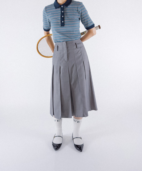 Charles Chaton(シャルルシャトン)の「Robert P.Miller prib poloshirt(ポロシャツ・レディース・サックスブルー/アイボリー/ブルー・FREE)」の13枚目の写真