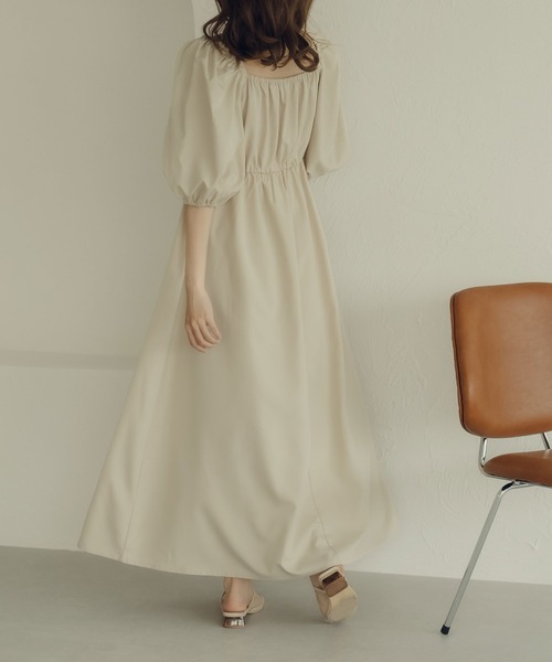 fupel（フぺル）の「2WAYオフショルワンピース（ワンピース・レディース・ベージュ/ブラック・LARGE/MEDIUM）」の18枚目の写真