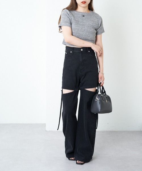Chico（チコ）の「刺繍リブニット（ニット/セーター）」 - WEAR
