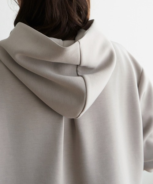 ikka（イッカ）の「ダンボールフードパーカー（パーカー・レディース・ブラック/ダークグリーン/ベージュ/ピンク/モカ・S/M/L）」の18枚目の写真