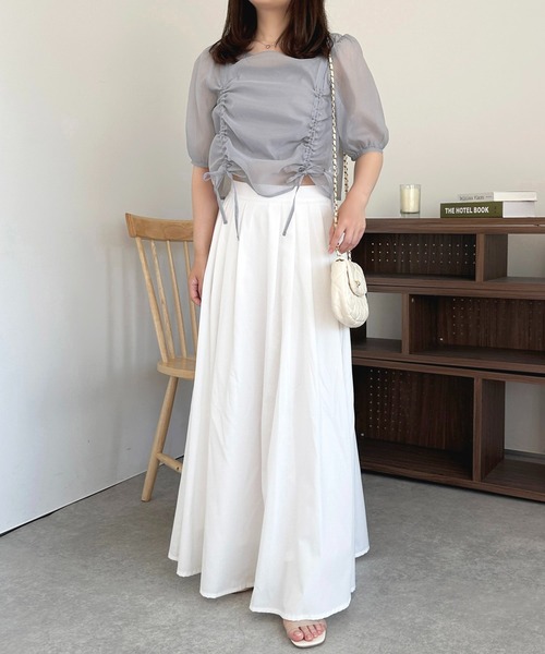 apres jour（アプレジュール）の「カップ付きキャミ+ドロストシアートップス【ZOZOTOWN限定アイテム】（Tシャツ/カットソー・レディース・ブルー/ピンク/オフホワイト・フリー/X-LARGE）」の19枚目の写真