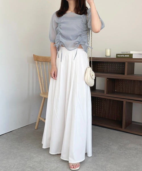 apres jour（アプレジュール）の「カップ付きキャミ+ドロストシアートップス【ZOZOTOWN限定アイテム】（Tシャツ/カットソー・レディース・ブルー/ピンク/オフホワイト・フリー/X-LARGE）」の18枚目の写真
