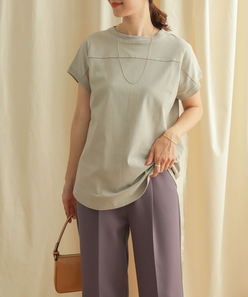 URBAN RESEARCH DOORS（アーバンリサーチドアーズ）の「フットボールロングカットソー（Tシャツ/カットソー・レディース・オフホワイト/ブラック/ライトベージュ/カーキ・MEDIUM）」の21枚目の写真