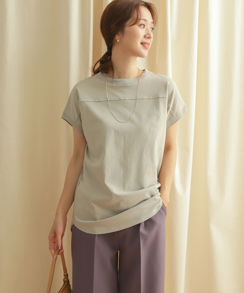 URBAN RESEARCH DOORS（アーバンリサーチドアーズ）の「フットボールロングカットソー（Tシャツ/カットソー・レディース・オフホワイト/ブラック/ライトベージュ/カーキ・MEDIUM）」の22枚目の写真