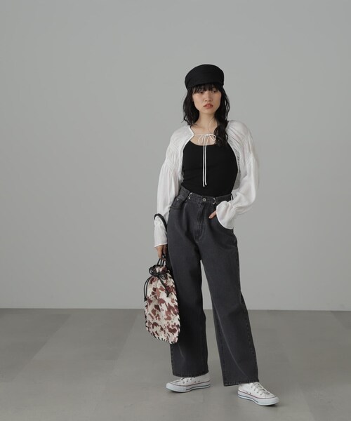 FREE'S MART(フリーズマート)の「サイドドローイングバッグ(ハンドバッグ・レディース・ホワイト/ブラック・フリ-)」の19枚目の写真