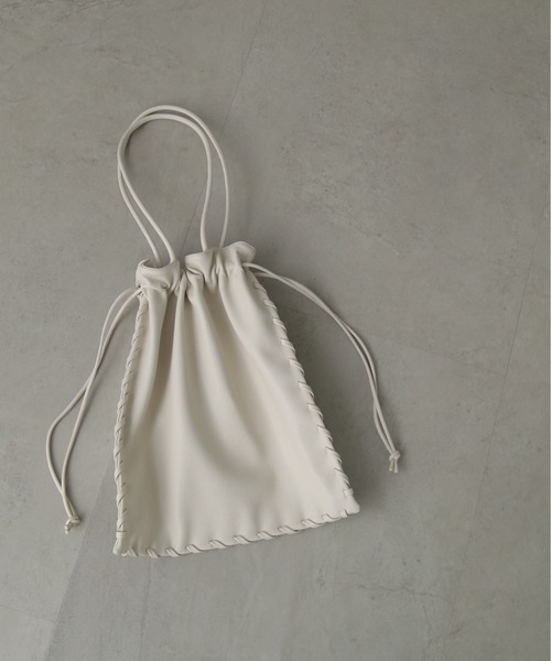 FREE'S MART(フリーズマート)の「サイドドローイングバッグ(ハンドバッグ・レディース・ホワイト/ブラック・フリ-)」の9枚目の写真