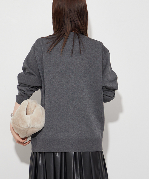 Plage プラージュsweat ニットカーディガン 美品 38 Plage sweat ニットカーディガン 38 グレー