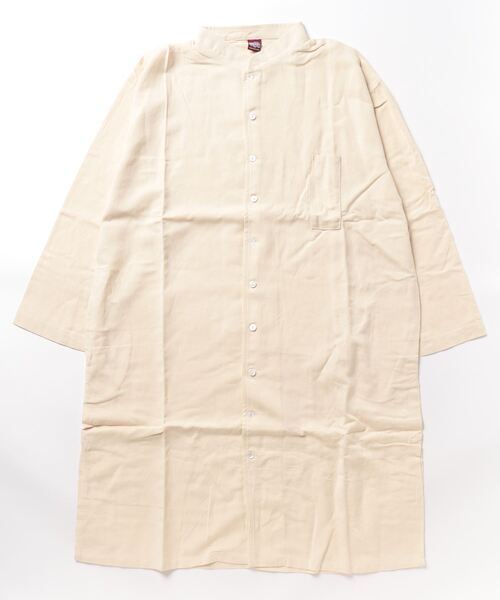 カヤ(カヤ)の「【カヤ】書生バンドカラーロングシャツ(シャツ/ブラウス・メンズ・キナリ/ブルー/スミクロ・FREE)」の14枚目の写真